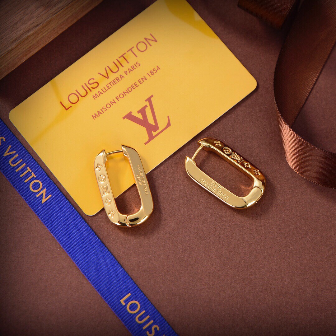 Louis Vuitton Monogram Earrings - DopestKickz