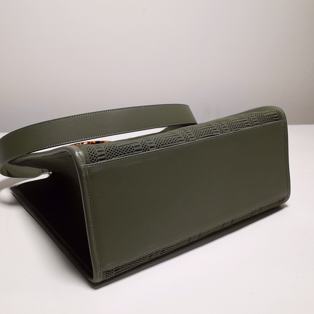 Fendi Sunshine Medium Shopper Bag In Green(35-31-17cm)  8BH386 - DopestKickz