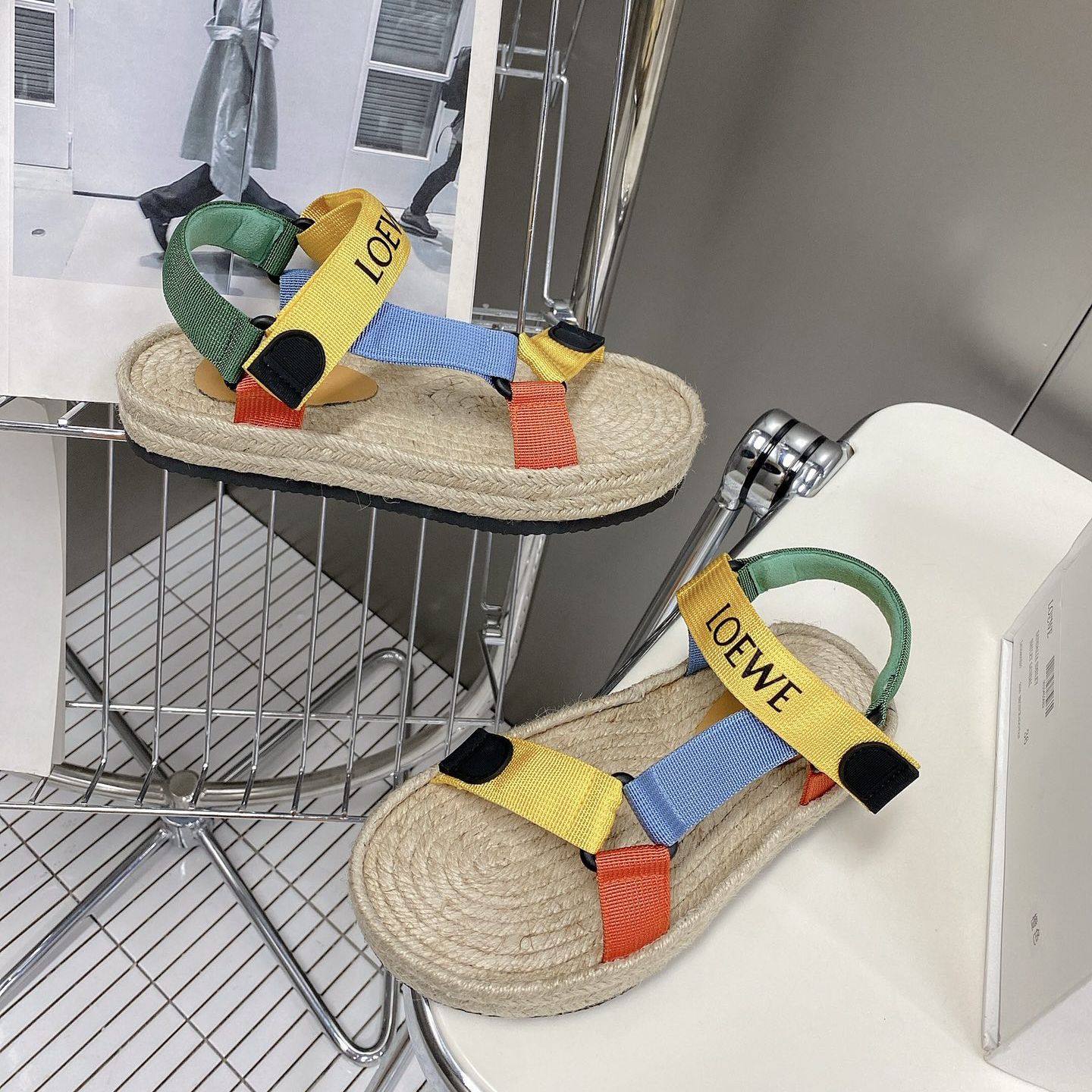 Loewe Strappy Espadrille In Nylon - DopestKickz