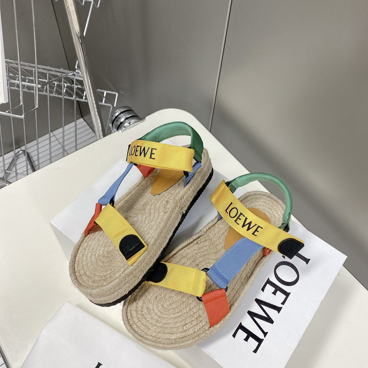 Loewe Strappy Espadrille In Nylon - DopestKickz