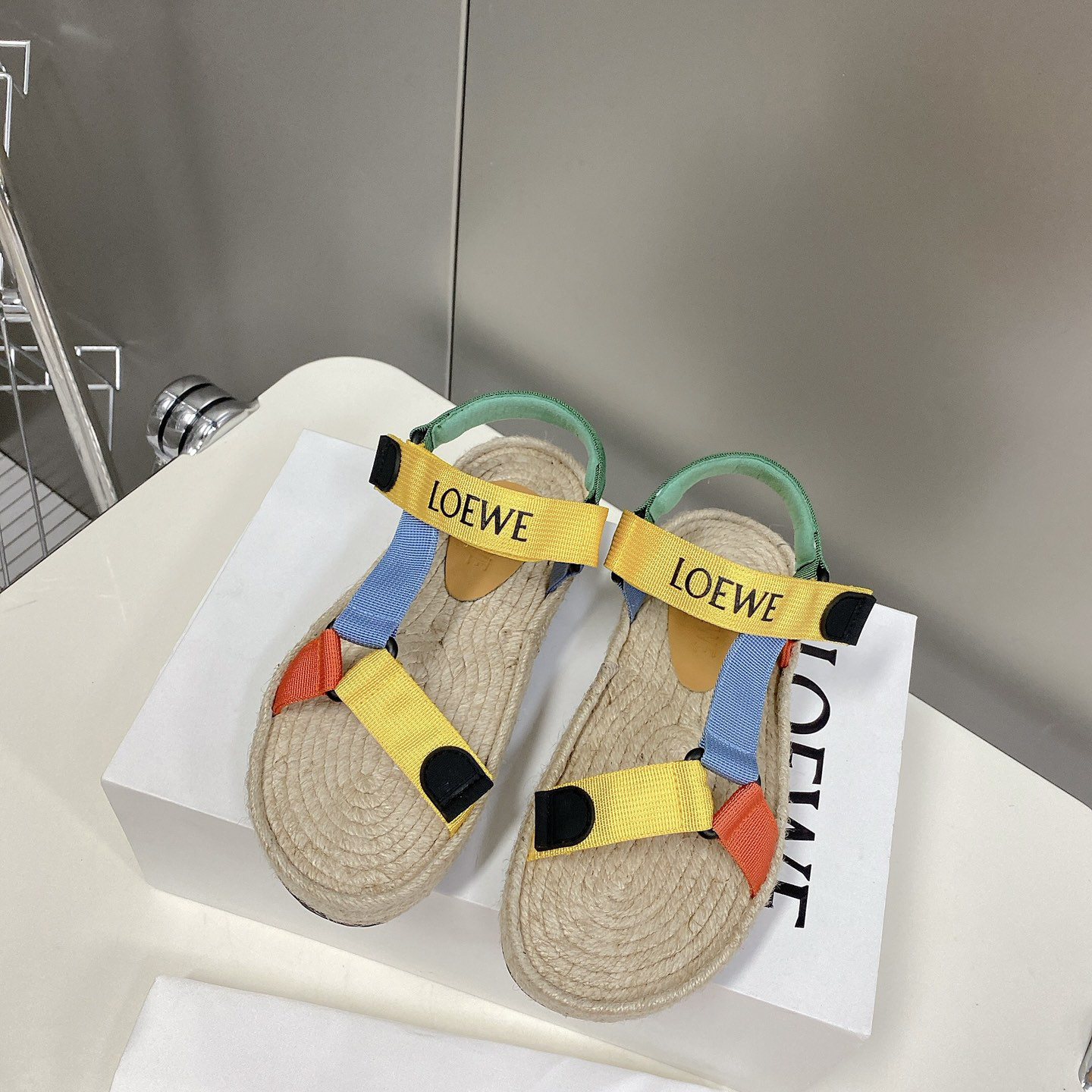 Loewe Strappy Espadrille In Nylon - DopestKickz