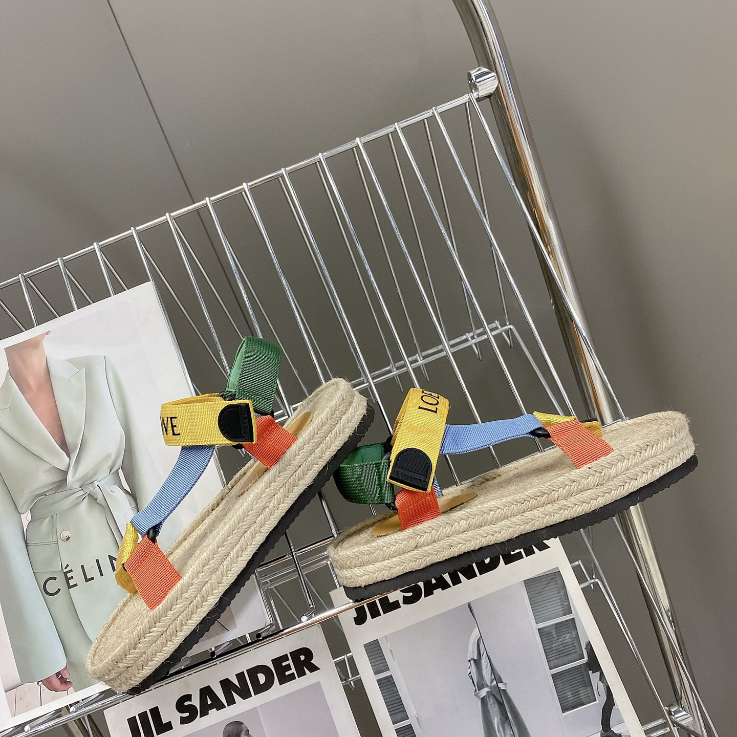 Loewe Strappy Espadrille In Nylon - DopestKickz