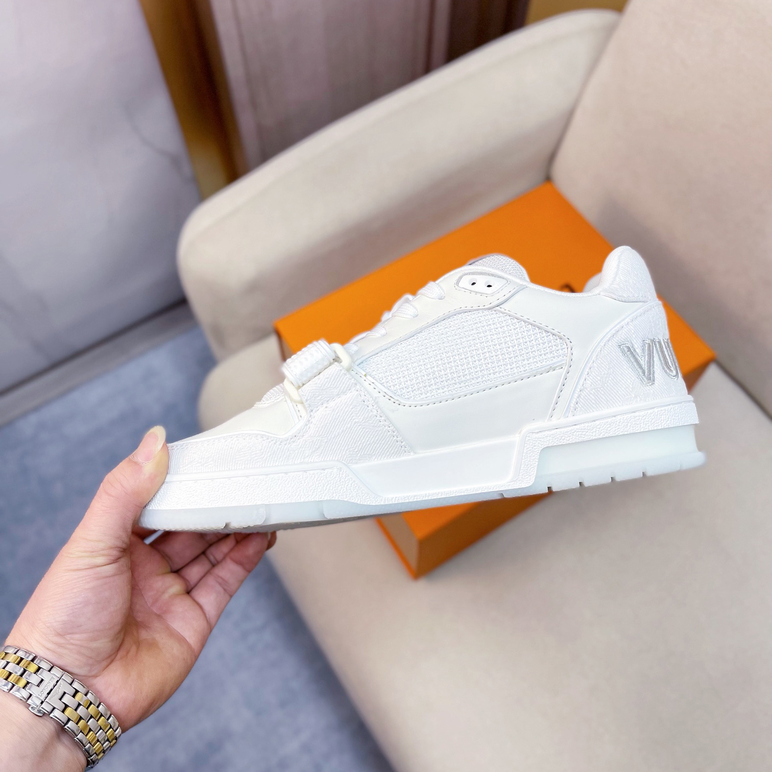 Louis Vuitton Trainer Sneaker(Upon UK Size) - DopestKickz