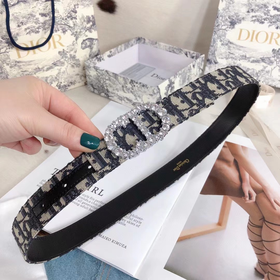 Dior Leather Belt With 'CD' Buckle - DopestKickz