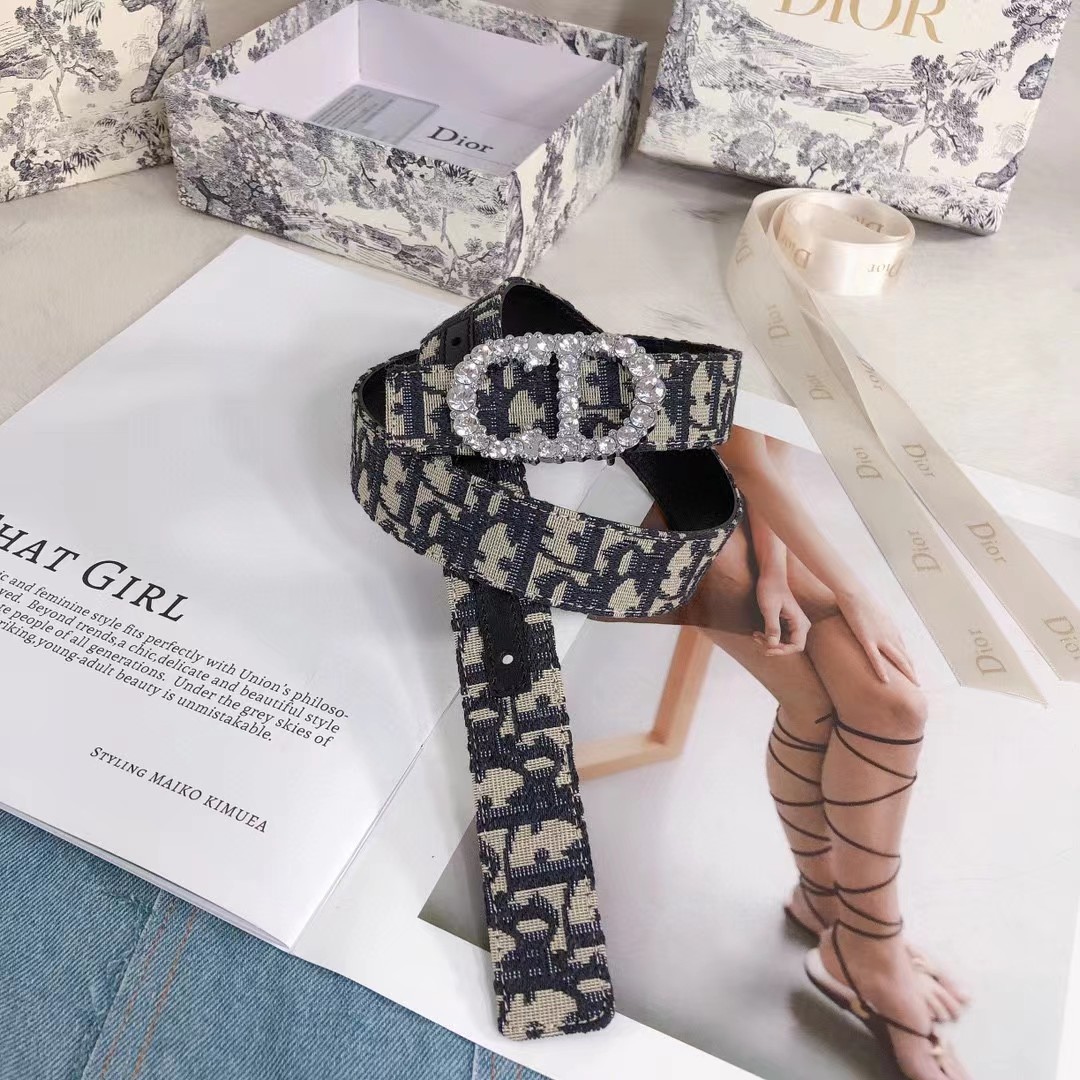 Dior Leather Belt With 'CD' Buckle - DopestKickz