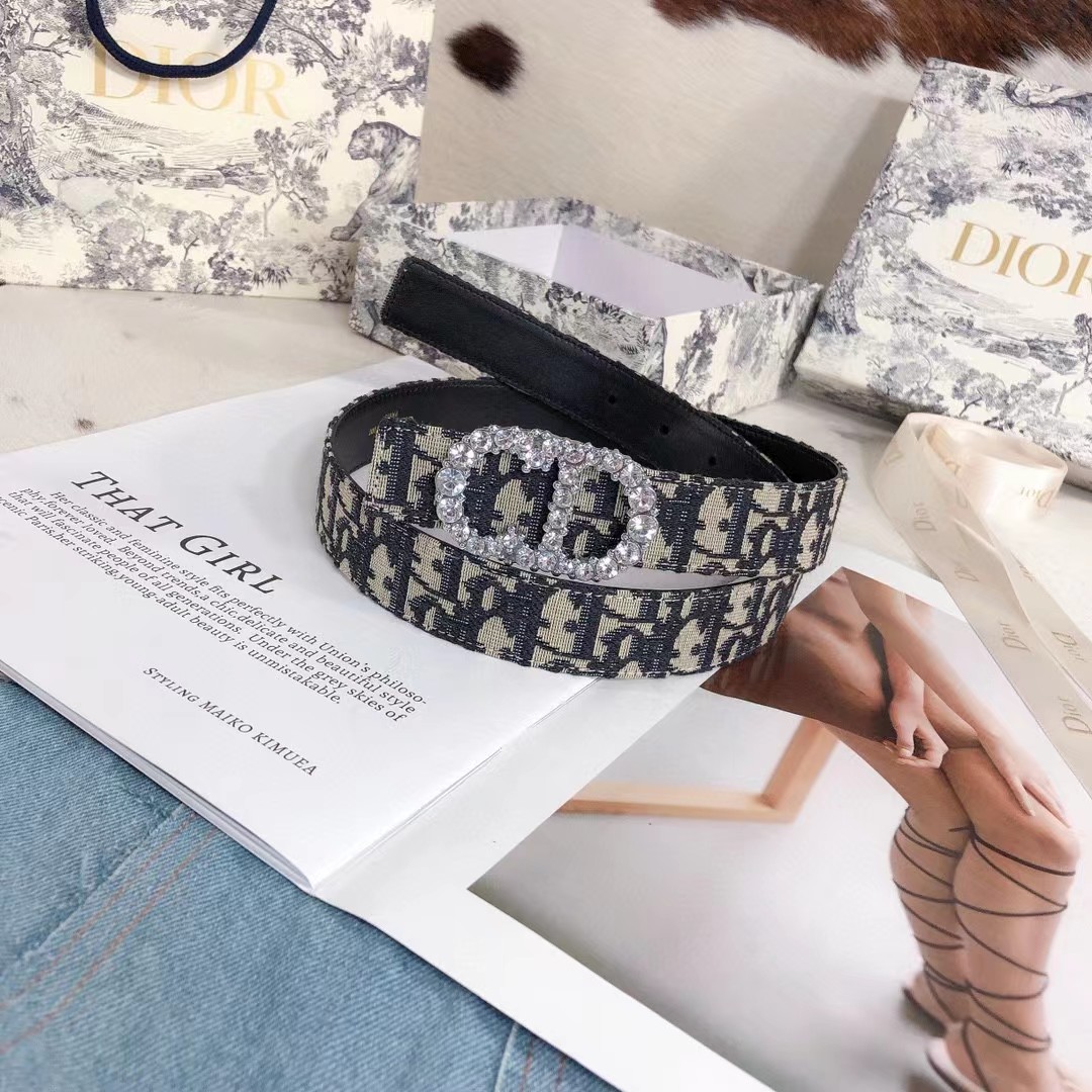 Dior Leather Belt With 'CD' Buckle - DopestKickz