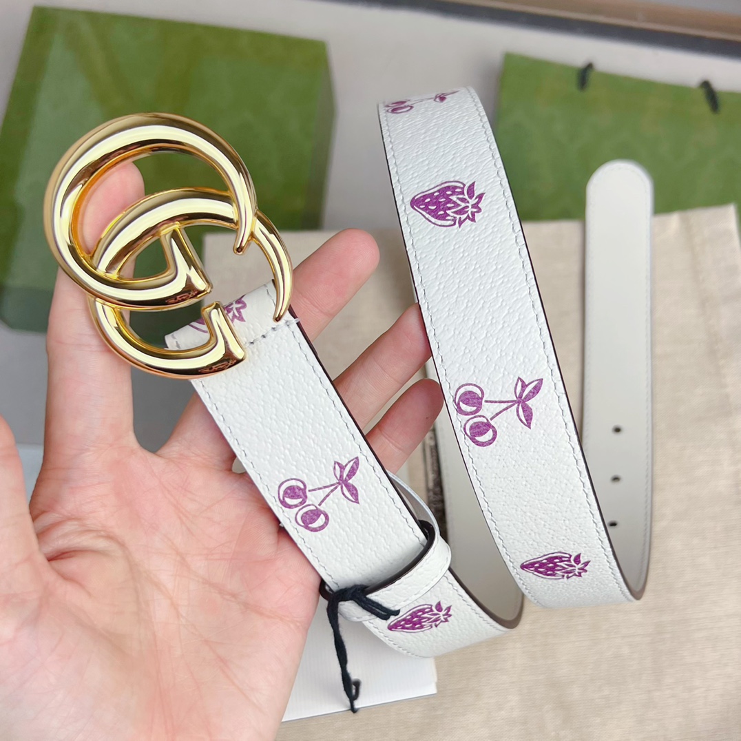 Gucci  GG Marmont Thin Belt - DopestKickz