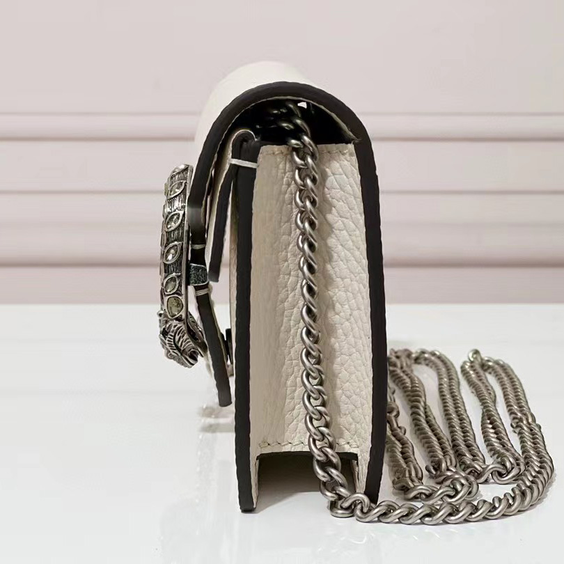 Gucci Dionysus Supermini Ivory Leather Shoulder Bag(16.5-10-4.5CM) - DopestKickz