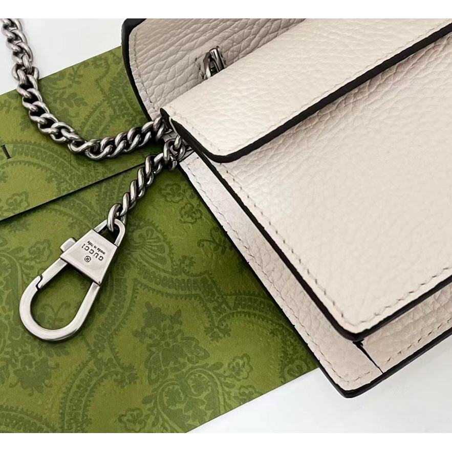 Gucci Dionysus Supermini Ivory Leather Shoulder Bag(16.5-10-4.5CM) - DopestKickz