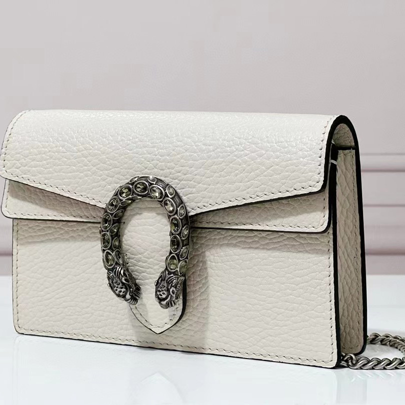 Gucci Dionysus Supermini Ivory Leather Shoulder Bag(16.5-10-4.5CM) - DopestKickz
