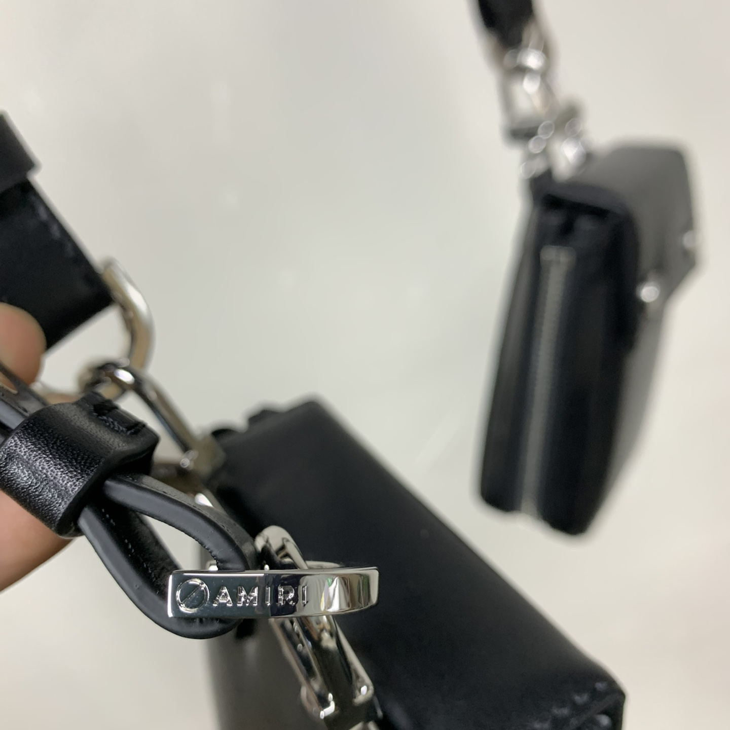 Amiri Black Leather Harness Bag - DopestKickz