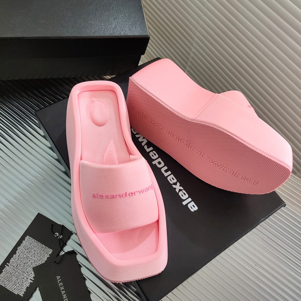 Alexander Wang Taji Platform Slide Sandal In Lycra - DopestKickz