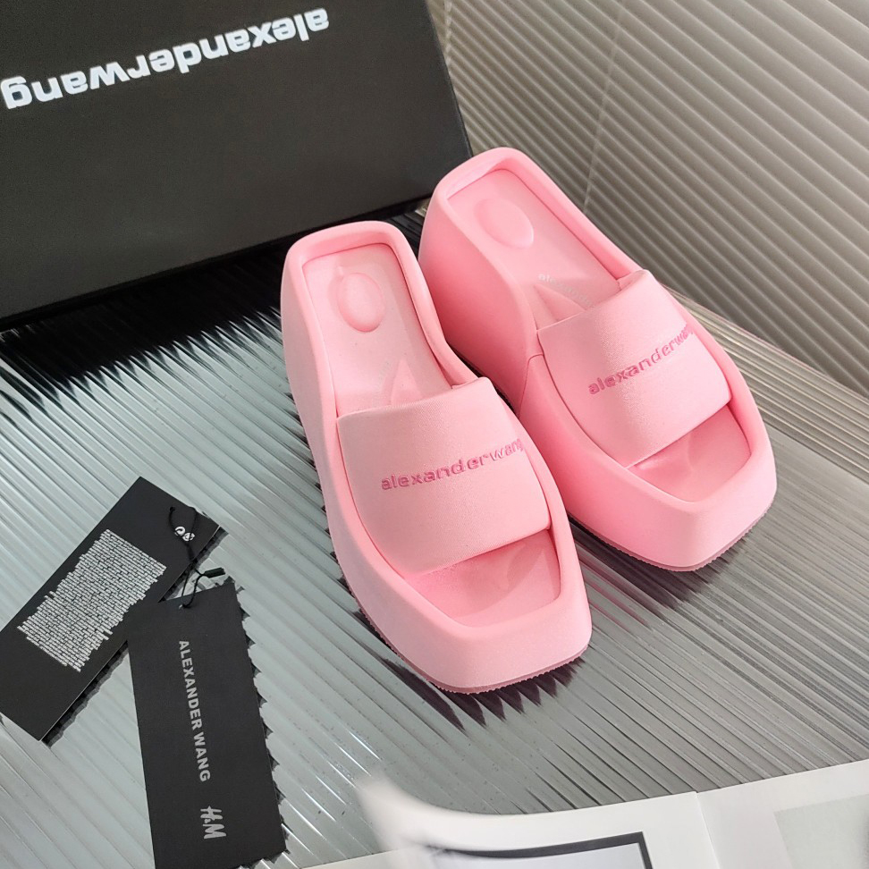 Alexander Wang Taji Platform Slide Sandal In Lycra - DopestKickz