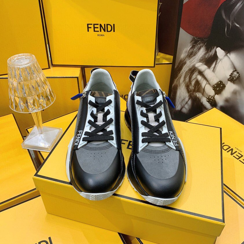 Fendi Flow Beige Suede Low-Tops Sneakers - DopestKickz
