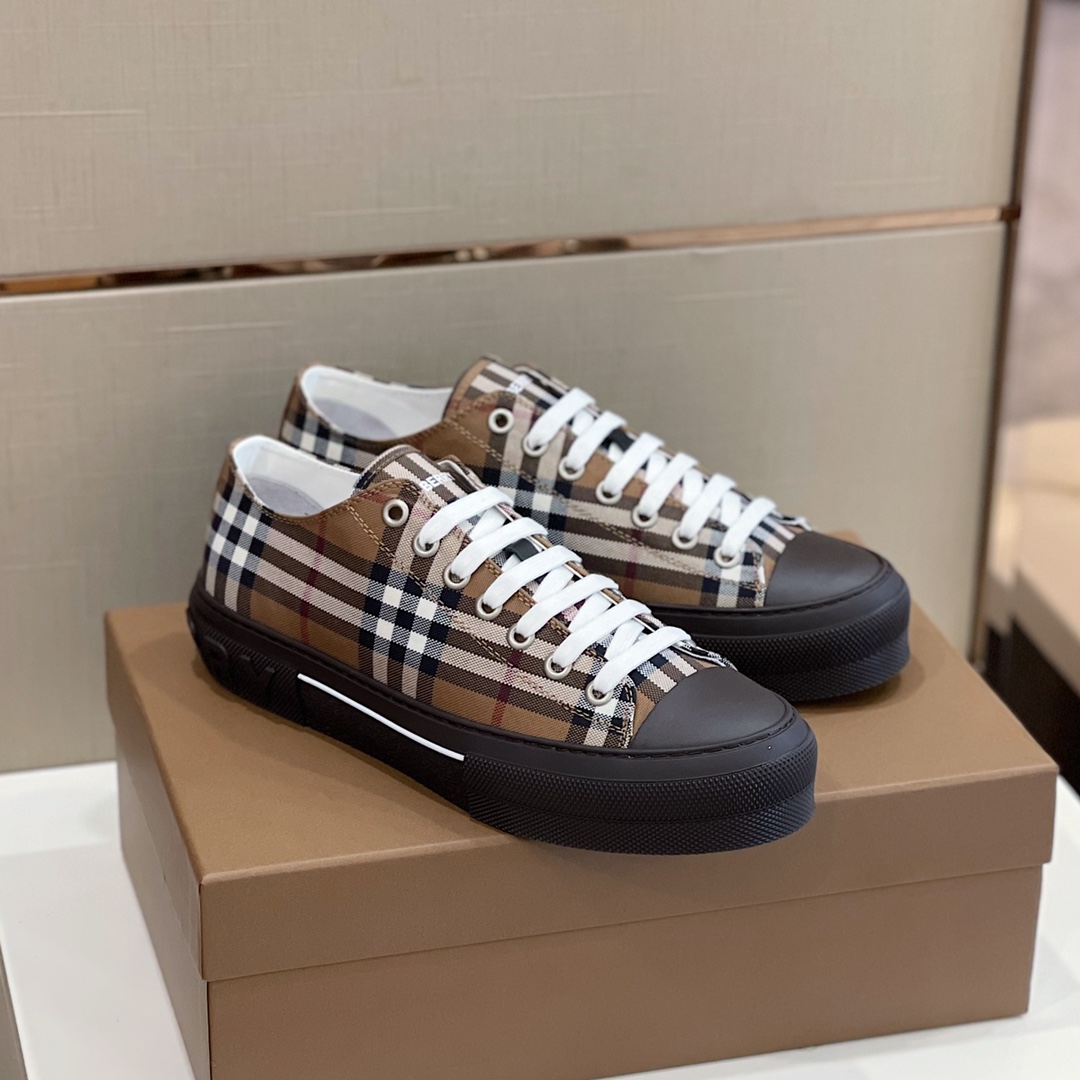 Burberry Vintage Check Cotton Sneakers - DopestKickz