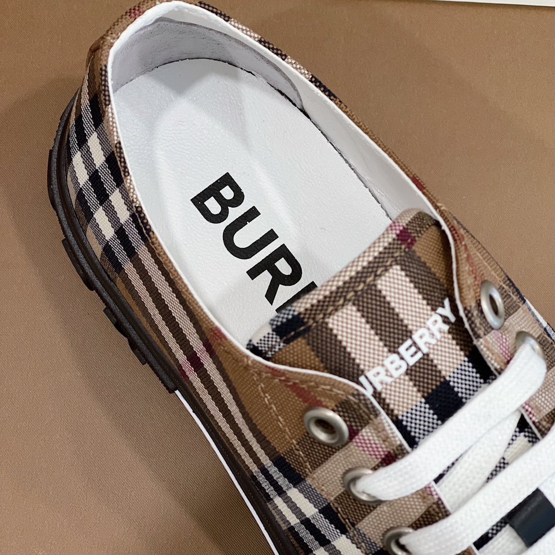 Burberry Vintage Check Cotton Sneakers - DopestKickz
