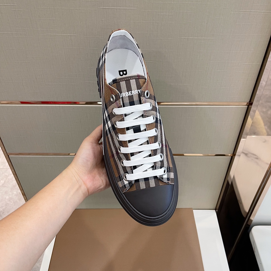 Burberry Vintage Check Cotton Sneakers - DopestKickz