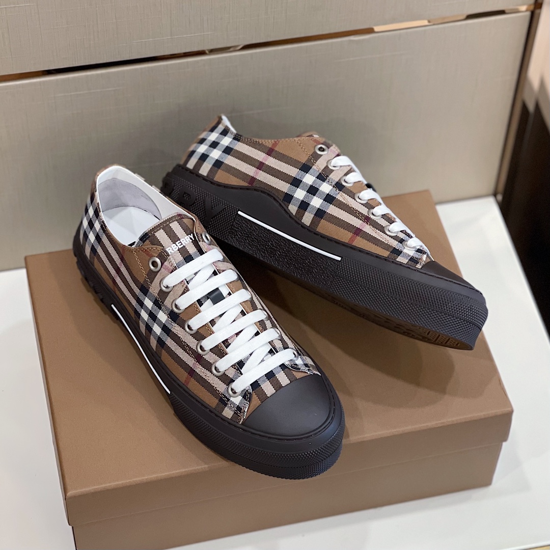 Burberry Vintage Check Cotton Sneakers - DopestKickz