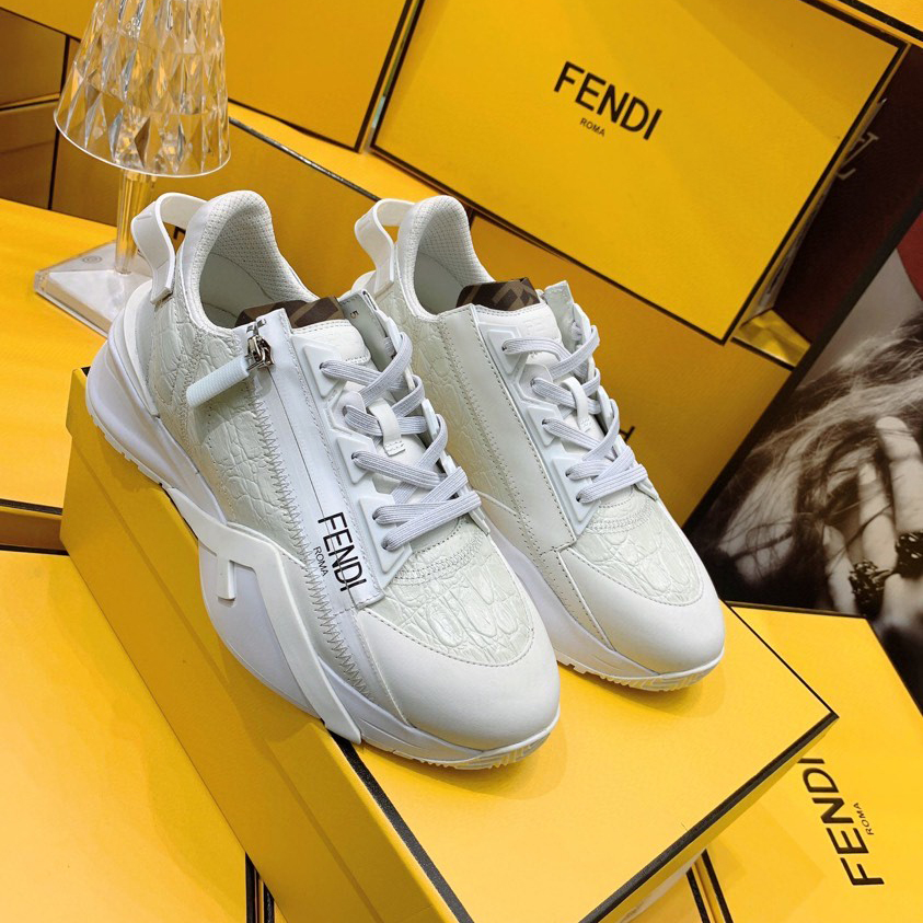 Fendi Flow Beige Suede Low-Tops Sneakers - DopestKickz