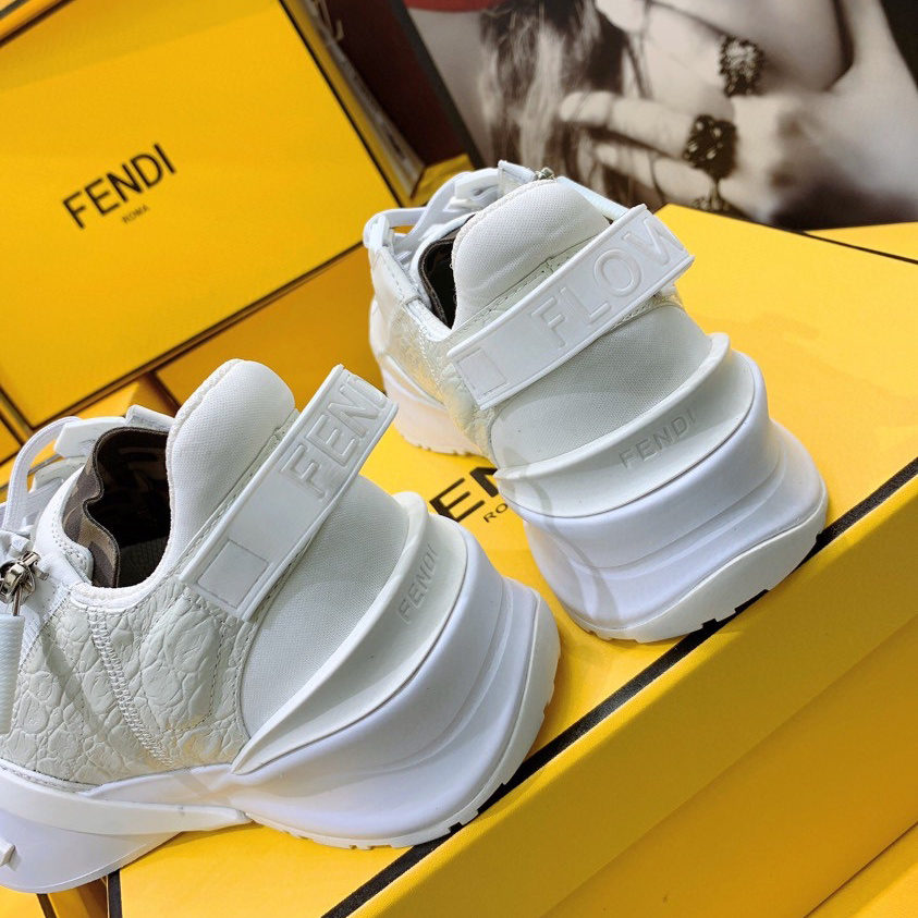 Fendi Flow Beige Suede Low-Tops Sneakers - DopestKickz