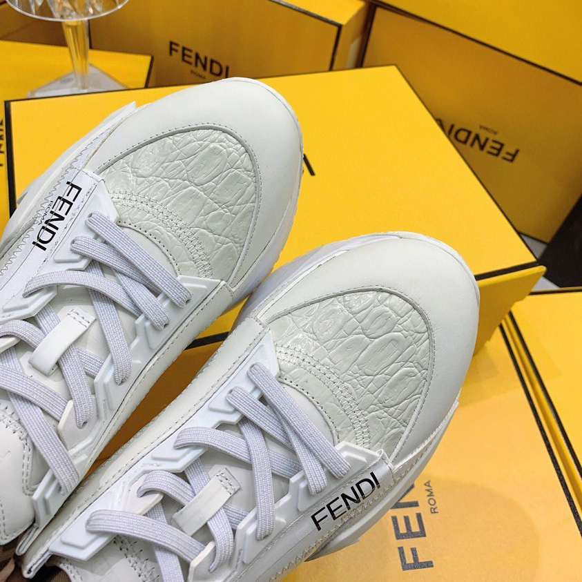 Fendi Flow Beige Suede Low-Tops Sneakers - DopestKickz