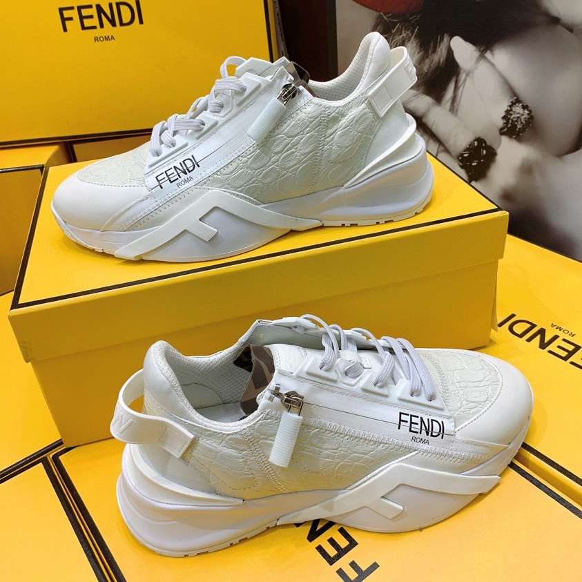 Fendi Flow Beige Suede Low-Tops Sneakers - DopestKickz