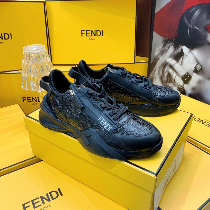 Fendi Flow Beige Suede Low-Tops Sneakers - DopestKickz
