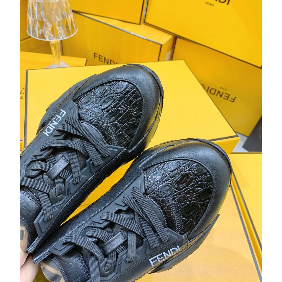 Fendi Flow Beige Suede Low-Tops Sneakers - DopestKickz