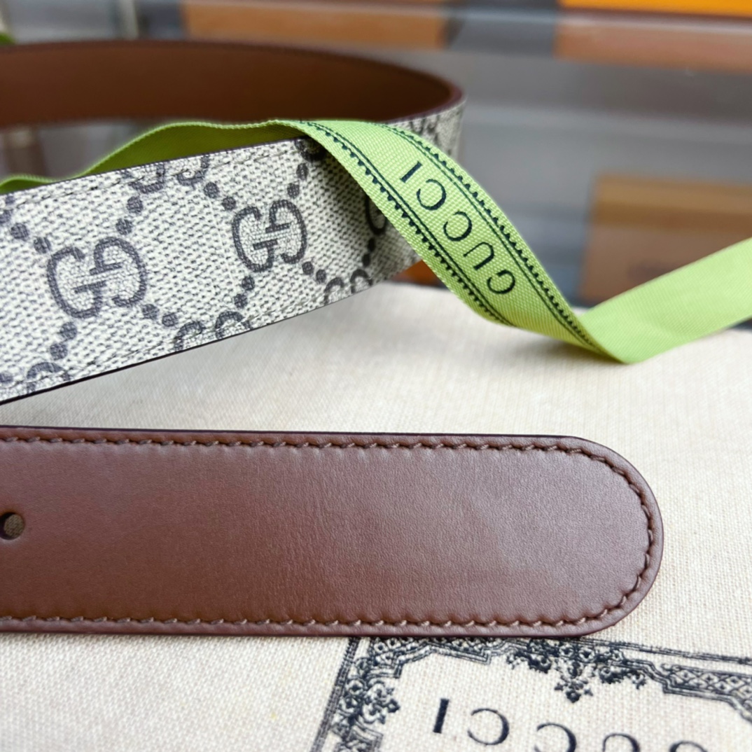 Gucci  Belt With Interlocking G Oval Buckle - DopestKickz