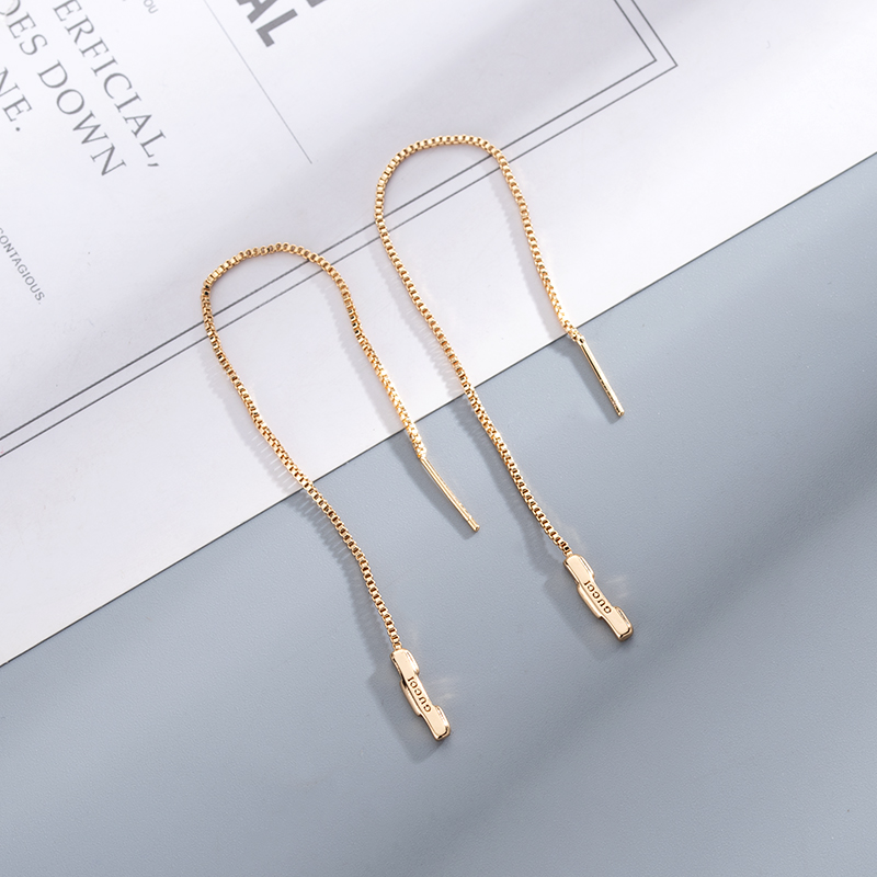 Gucci  Link To Love Chain Earrings With 'Gucci' Bar - DopestKickz