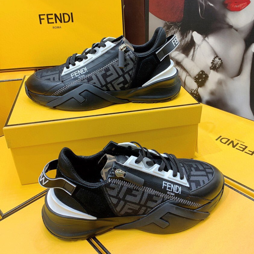Fendi Flow Beige Suede Low-Tops Sneakers - DopestKickz
