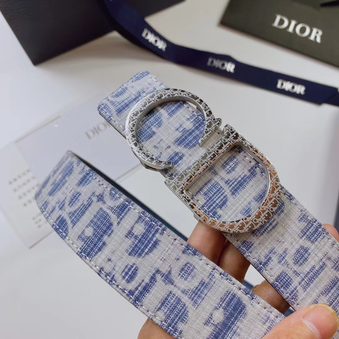 Dior Leather Belt With 'CD' Buckle - DopestKickz