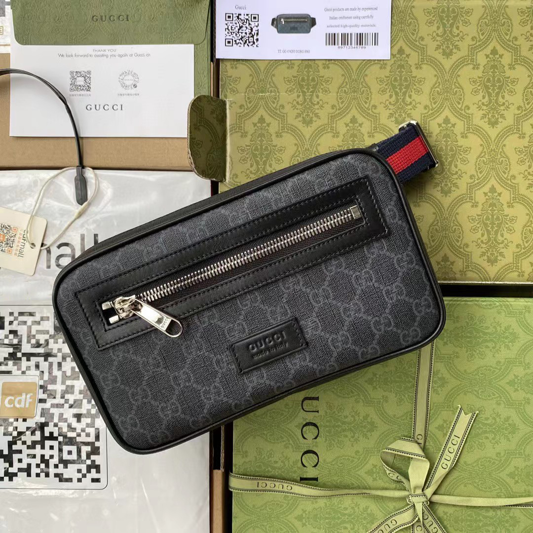 Gucci GG Black Belt Bag(24-14-5CM) - DopestKickz