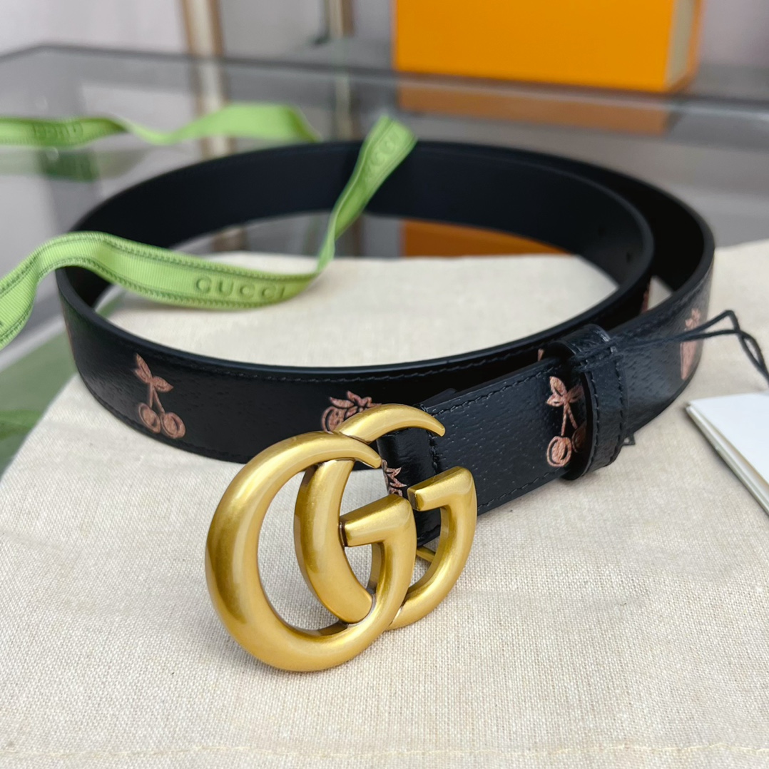 Gucci  GG Marmont Thin Belt - DopestKickz