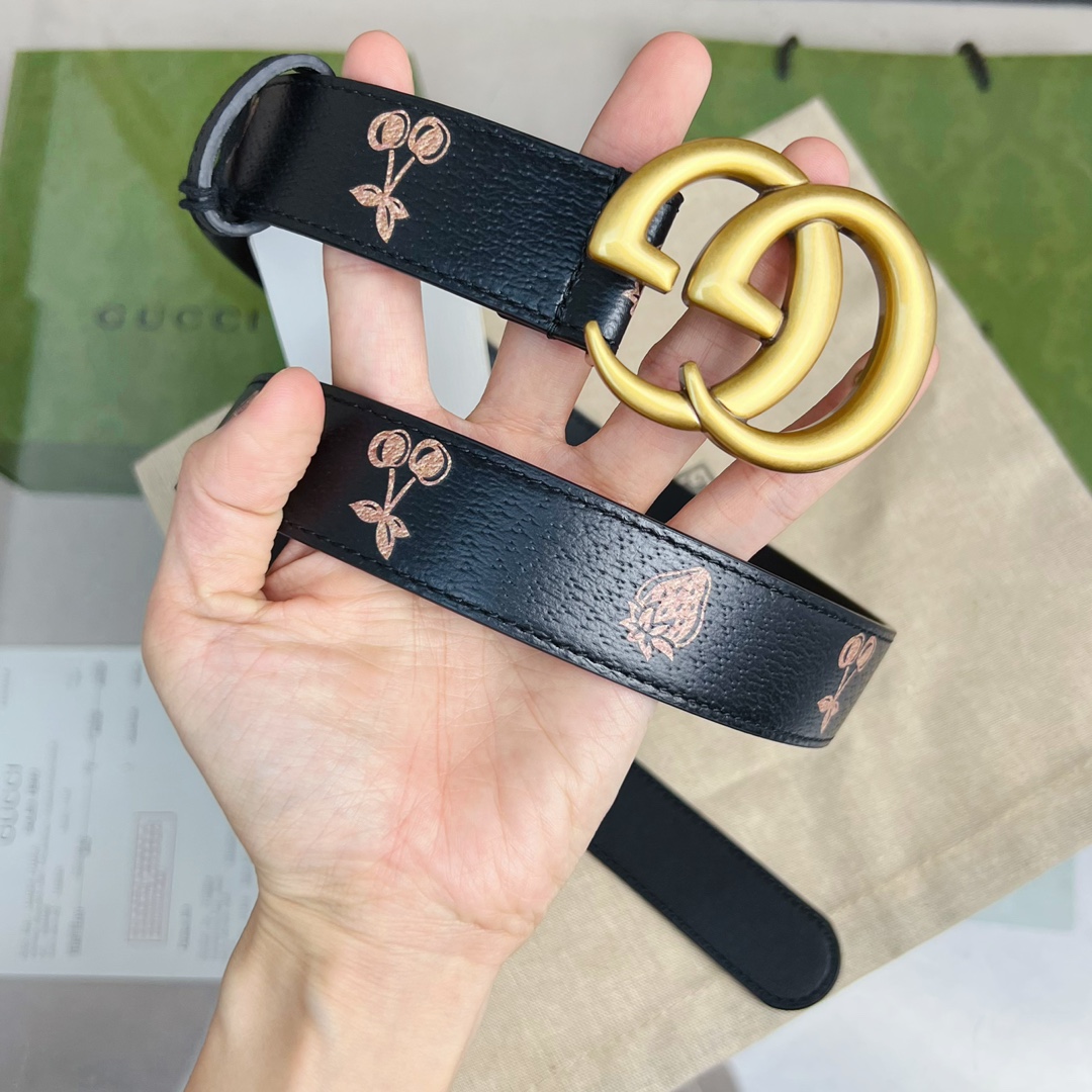 Gucci  GG Marmont Thin Belt - DopestKickz