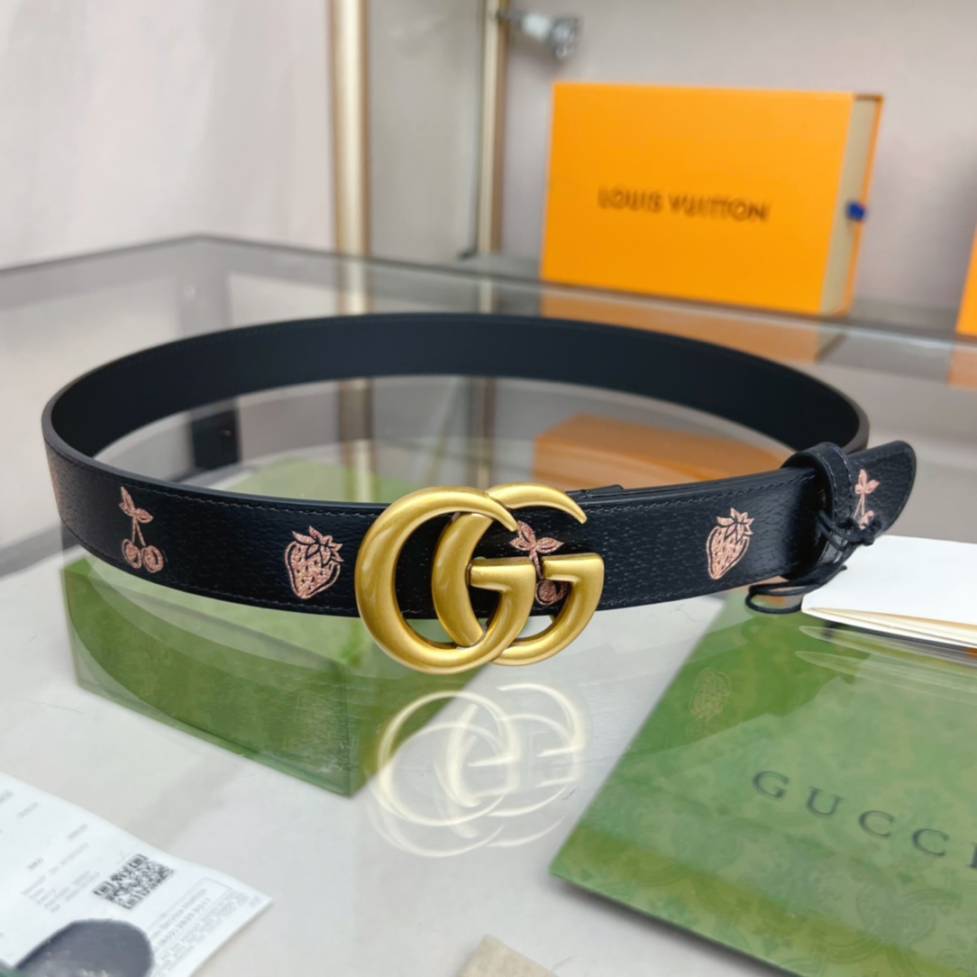 Gucci  GG Marmont Thin Belt - DopestKickz