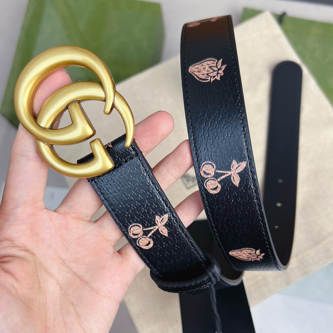 Gucci  GG Marmont Thin Belt - DopestKickz