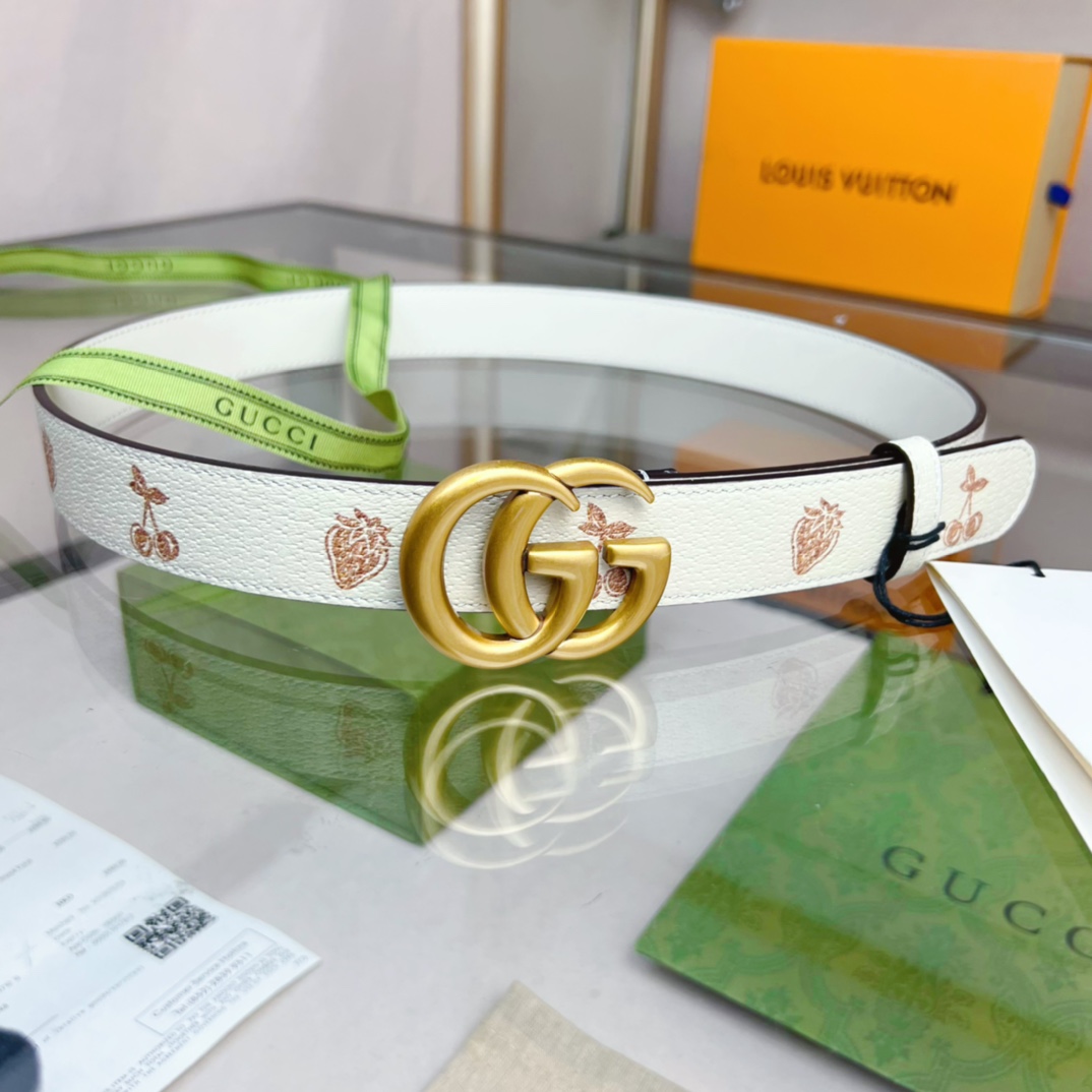 Gucci  GG Marmont Thin Belt - DopestKickz