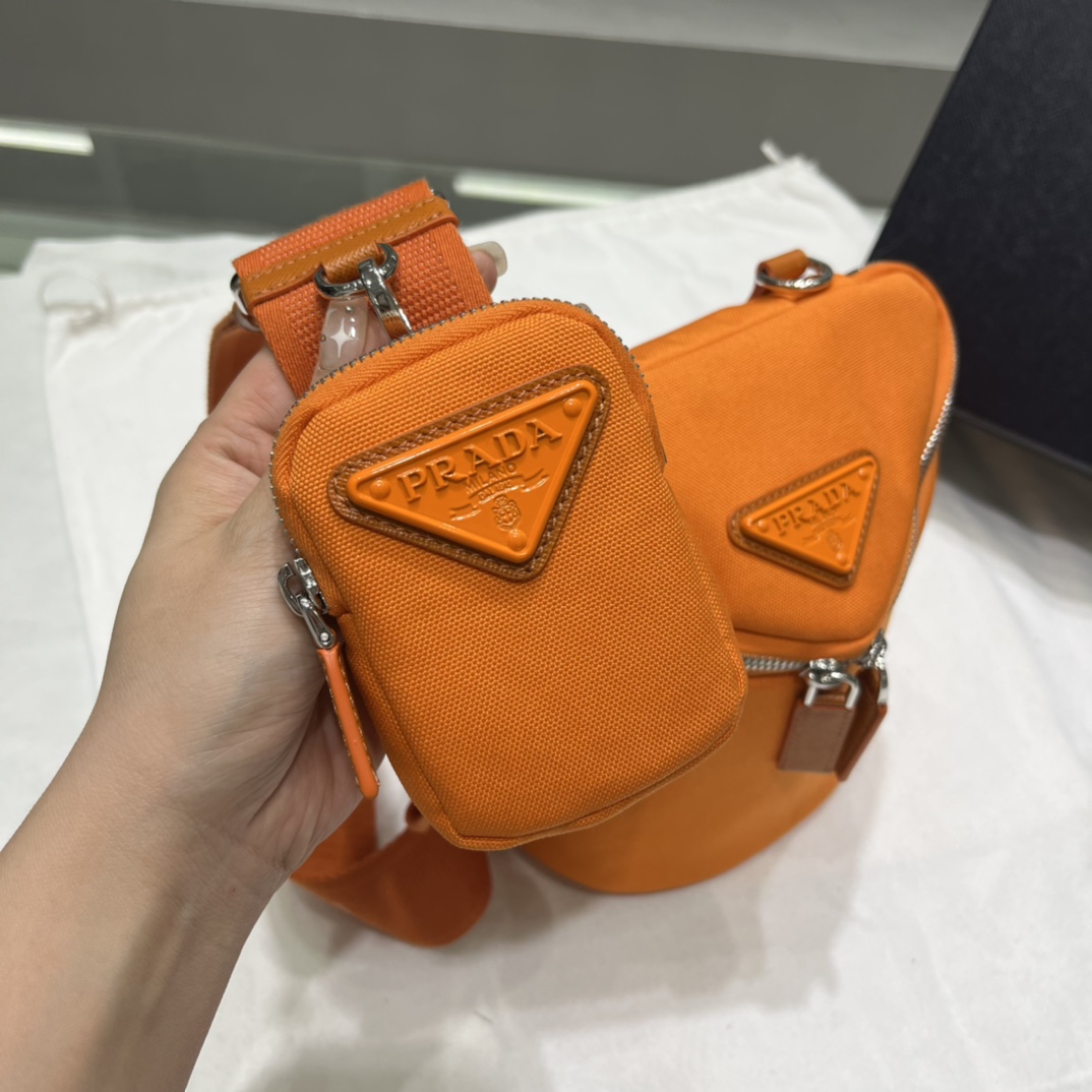 Prada Canvas Shoulder Bag(21-15-15cm)   2VH147 - DopestKickz