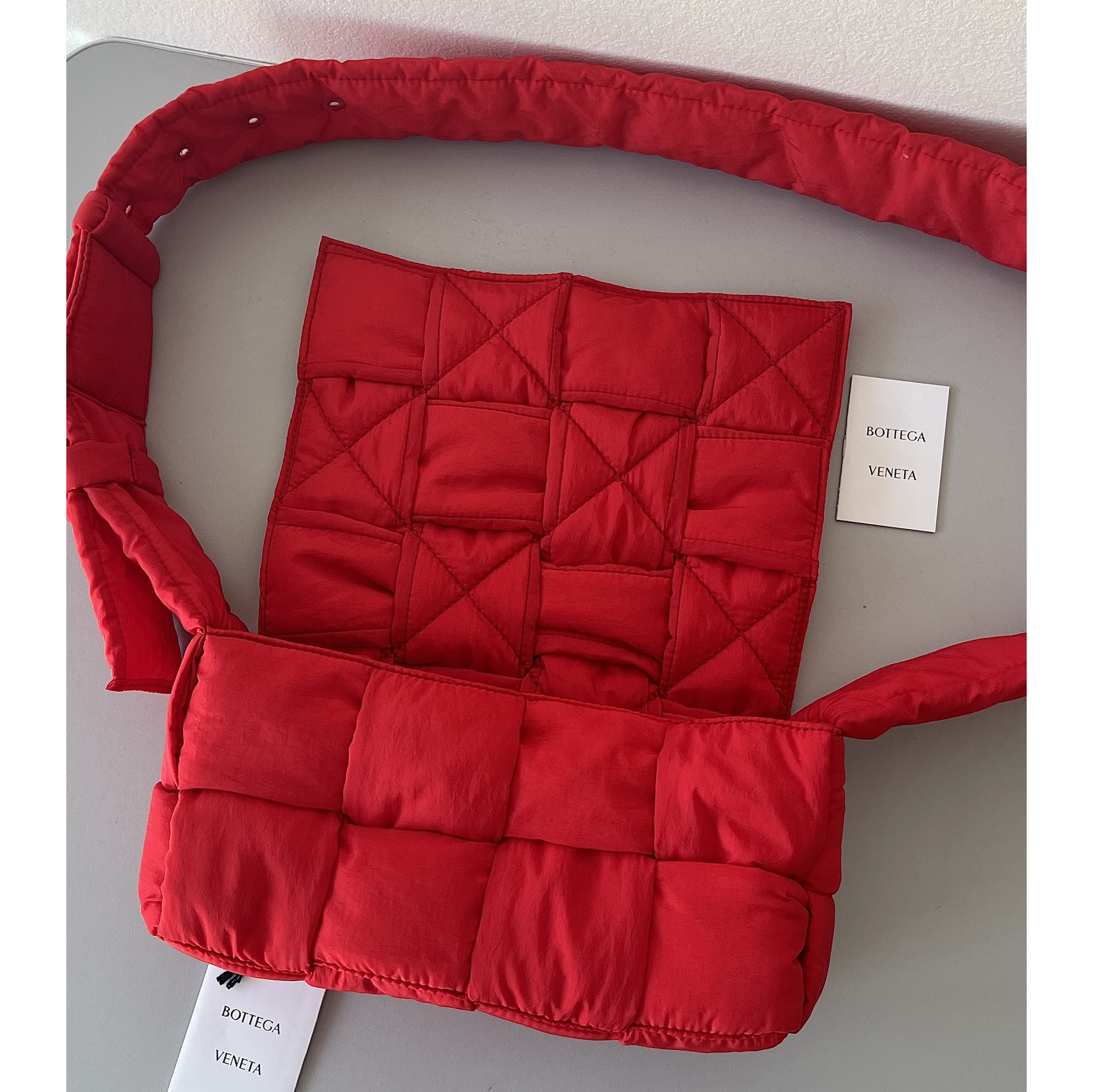 Bottega Veneta Padded Tech Cassette Padded Intreccio Nylon Cross-Body Bag(30-15-7.5cm) - DopestKickz