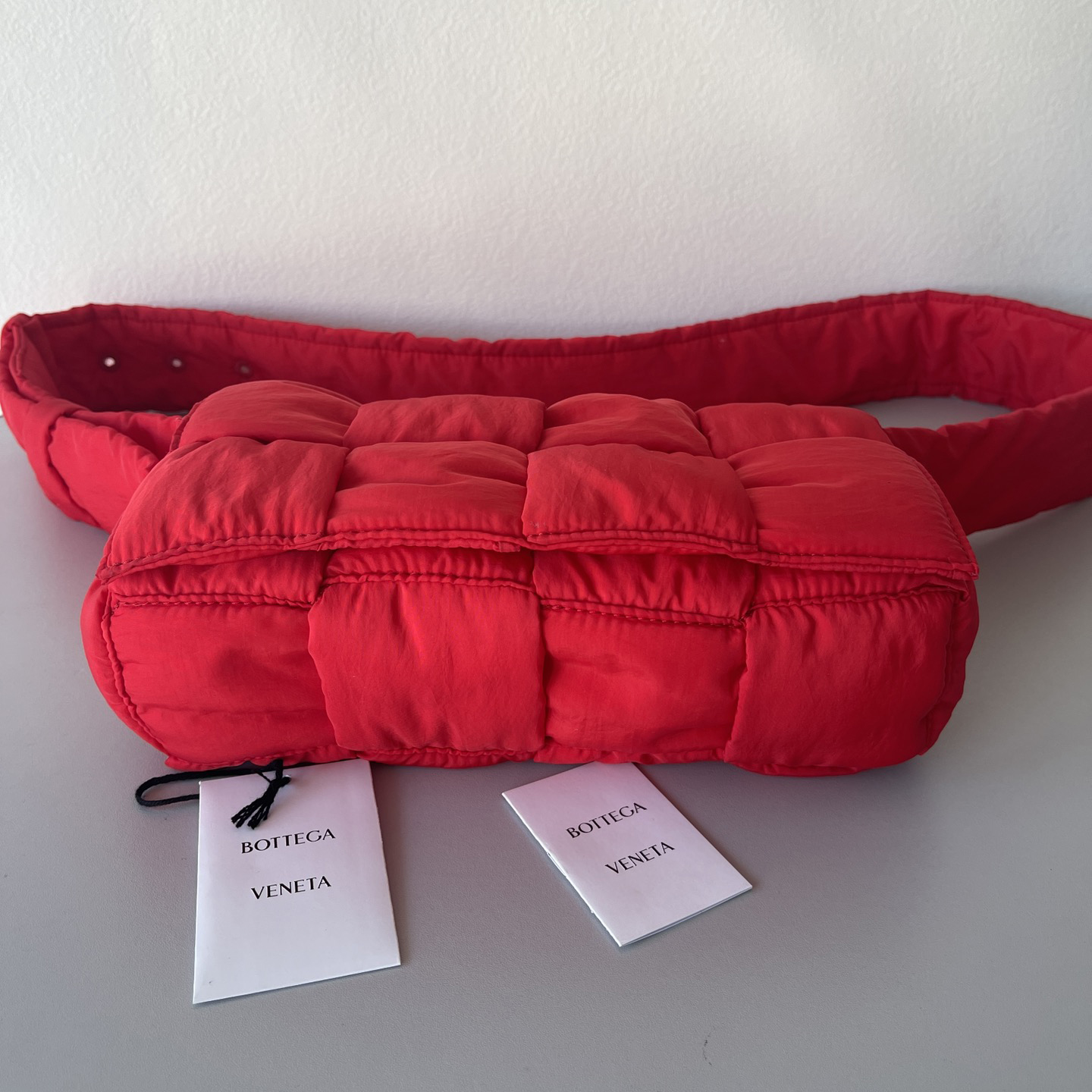 Bottega Veneta Padded Tech Cassette Padded Intreccio Nylon Cross-Body Bag(30-15-7.5cm) - DopestKickz