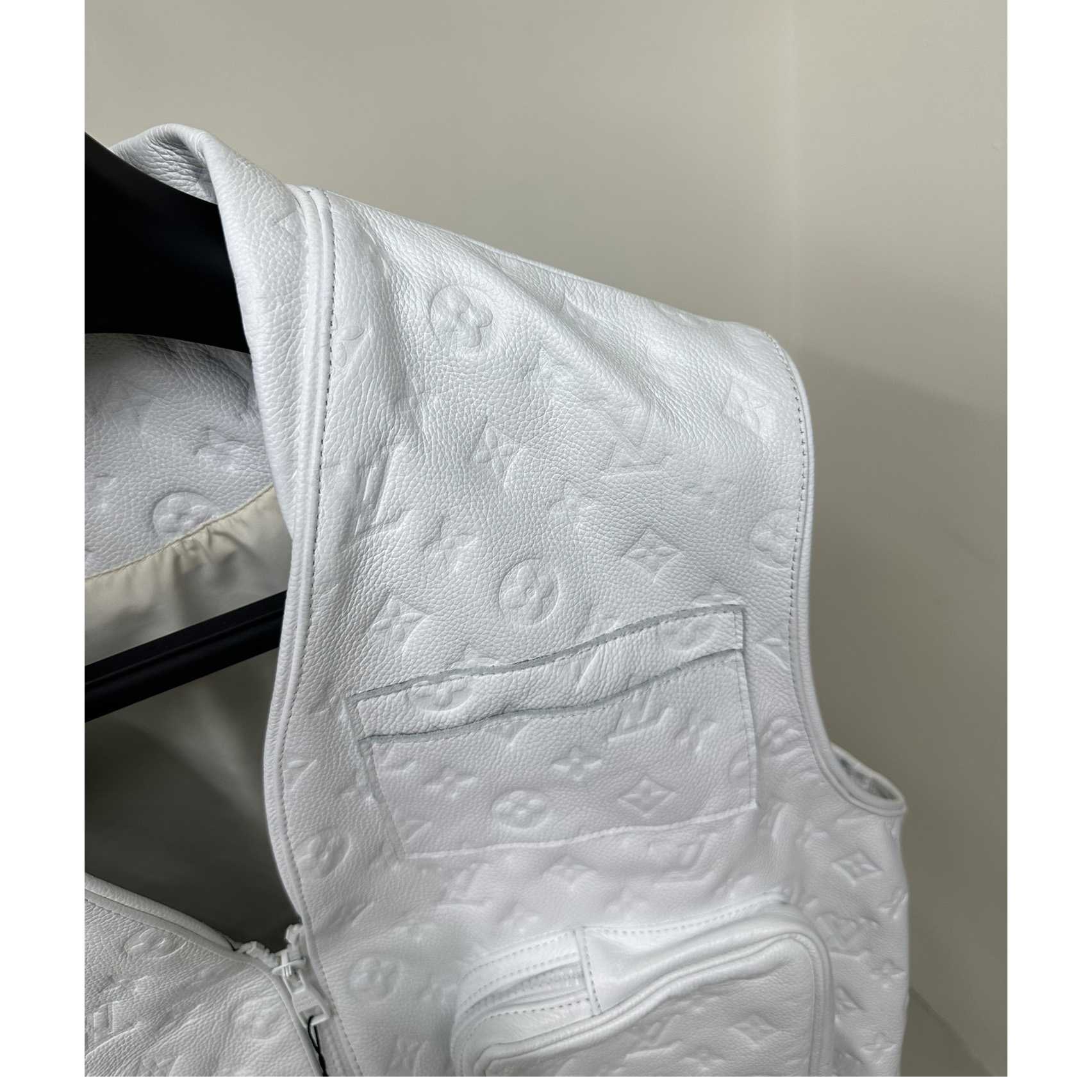 Louis Vuitton Black Monogram Leather Vest - DopestKickz