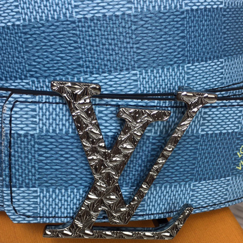 Louis Vuitton LV Initiales Damier Stripes 40mm Reversible Belt  - DopestKickz