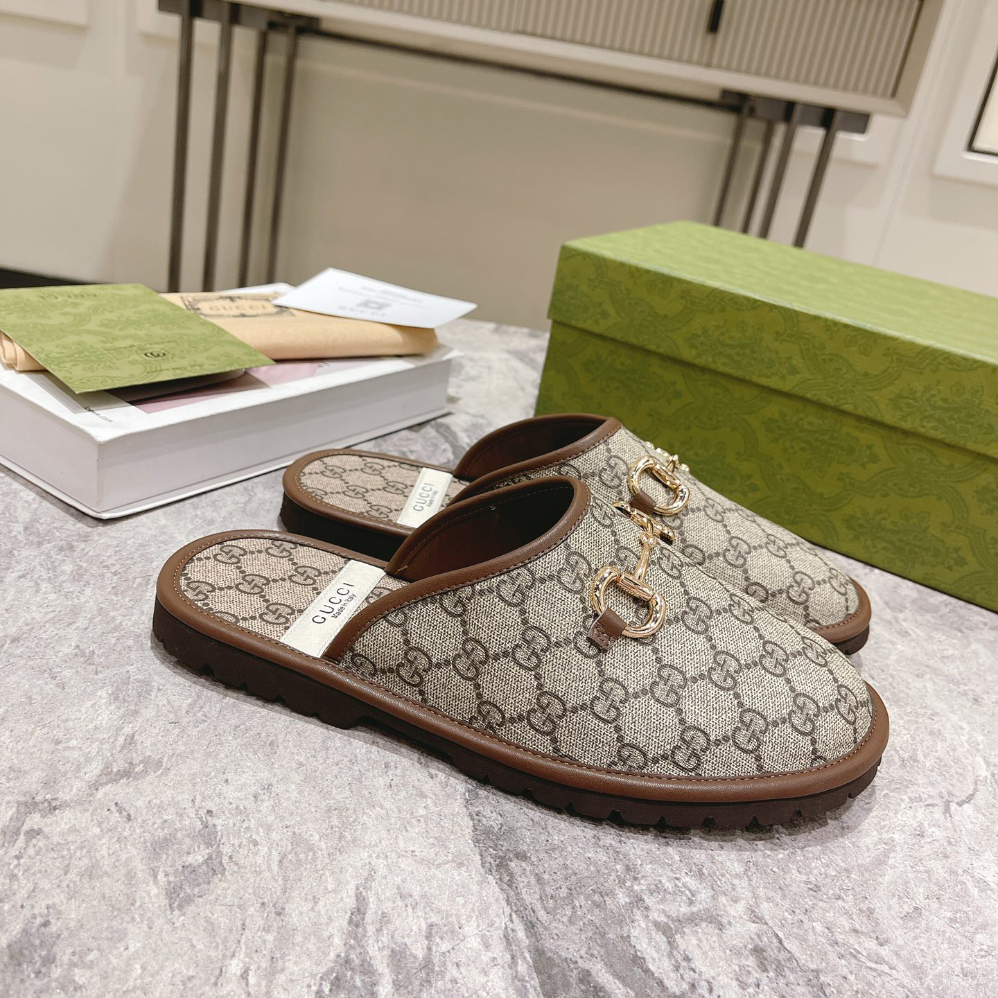 Gucci Men's Slipper With Horsebit - DopestKickz