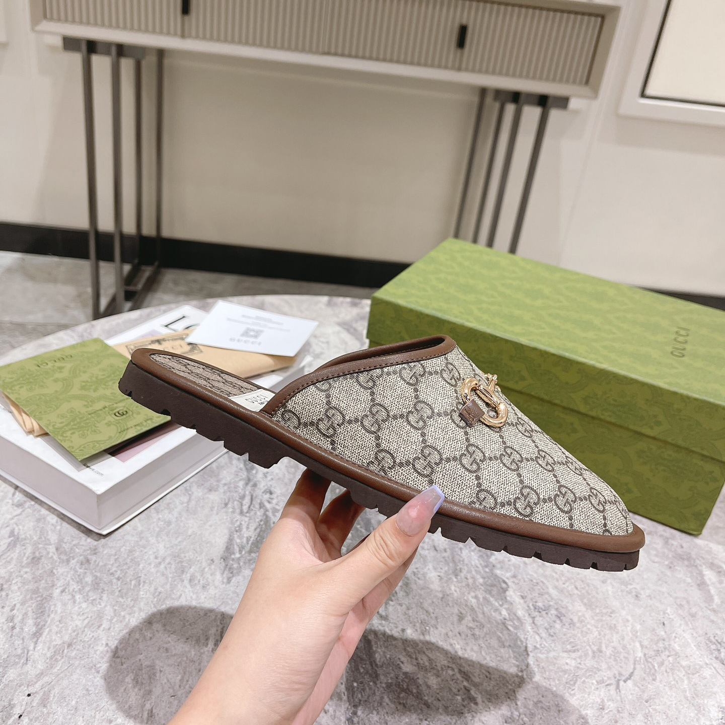 Gucci Men's Slipper With Horsebit - DopestKickz