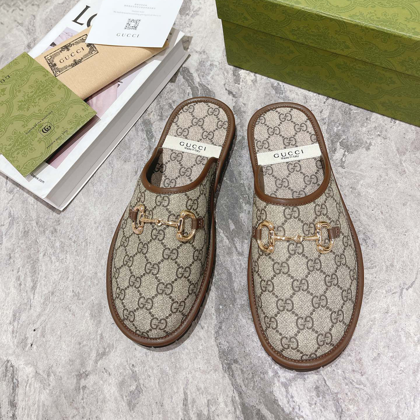 Gucci Men's Slipper With Horsebit - DopestKickz