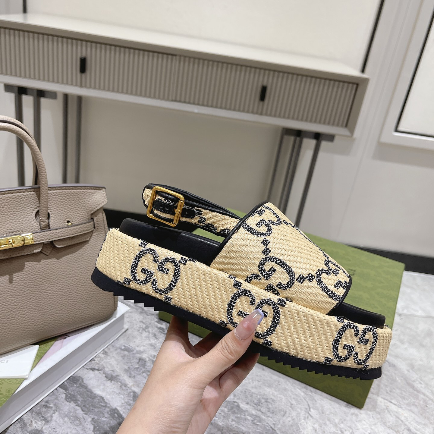 Gucci GG Platform Sandal - DopestKickz