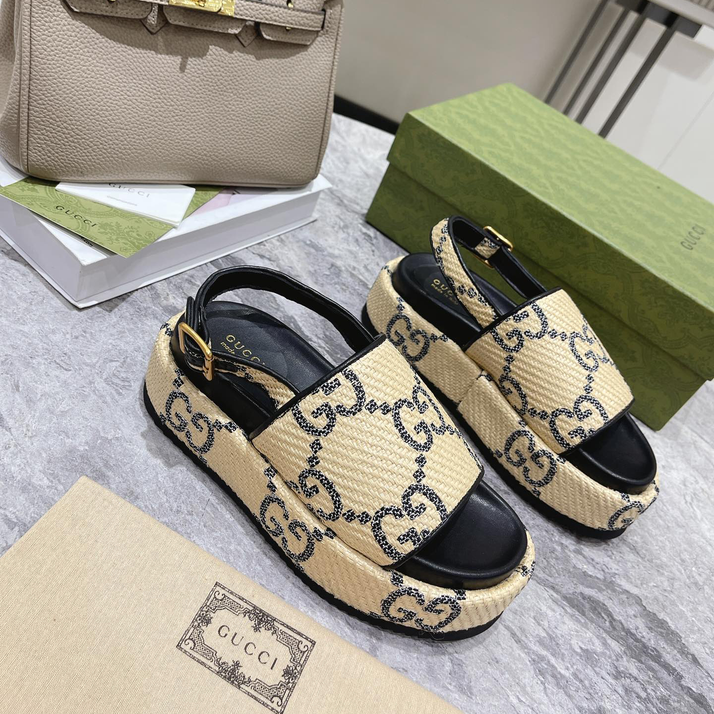 Gucci GG Platform Sandal - DopestKickz