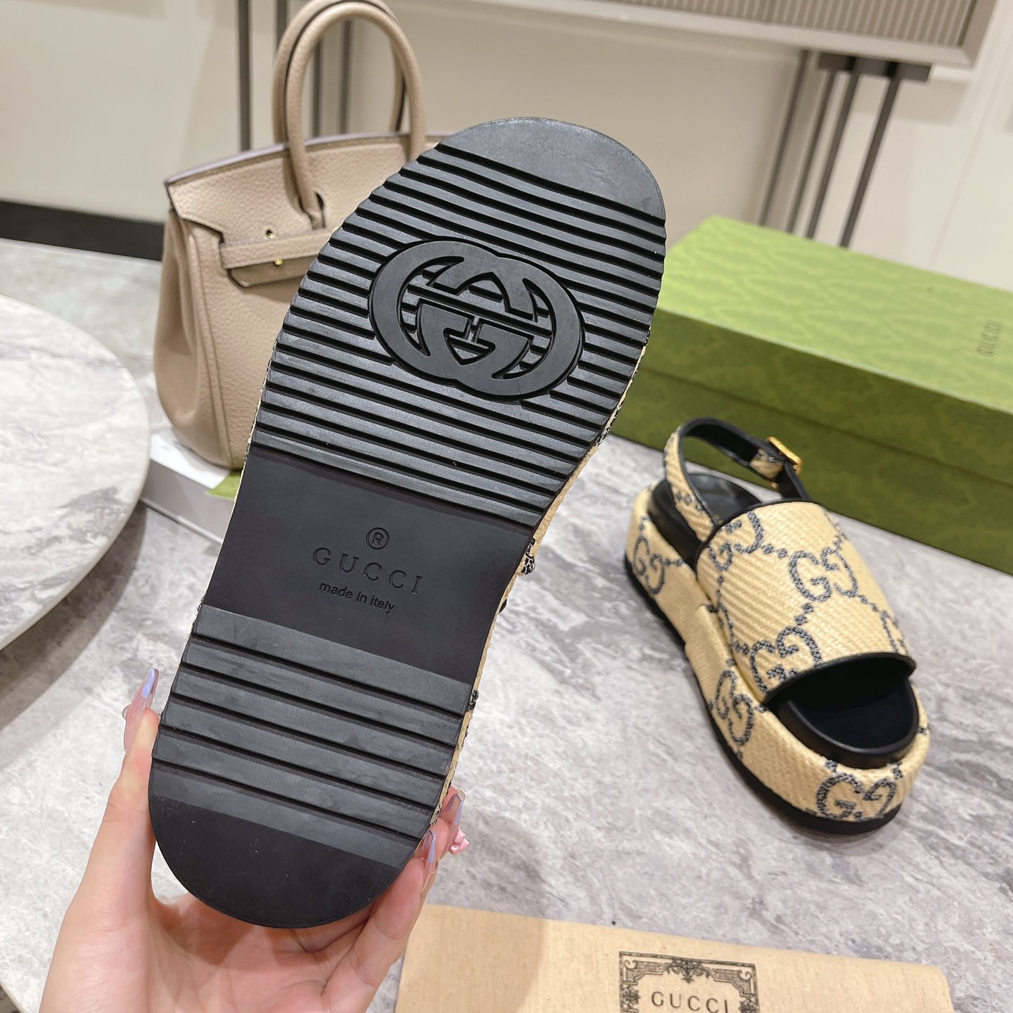 Gucci GG Platform Sandal - DopestKickz