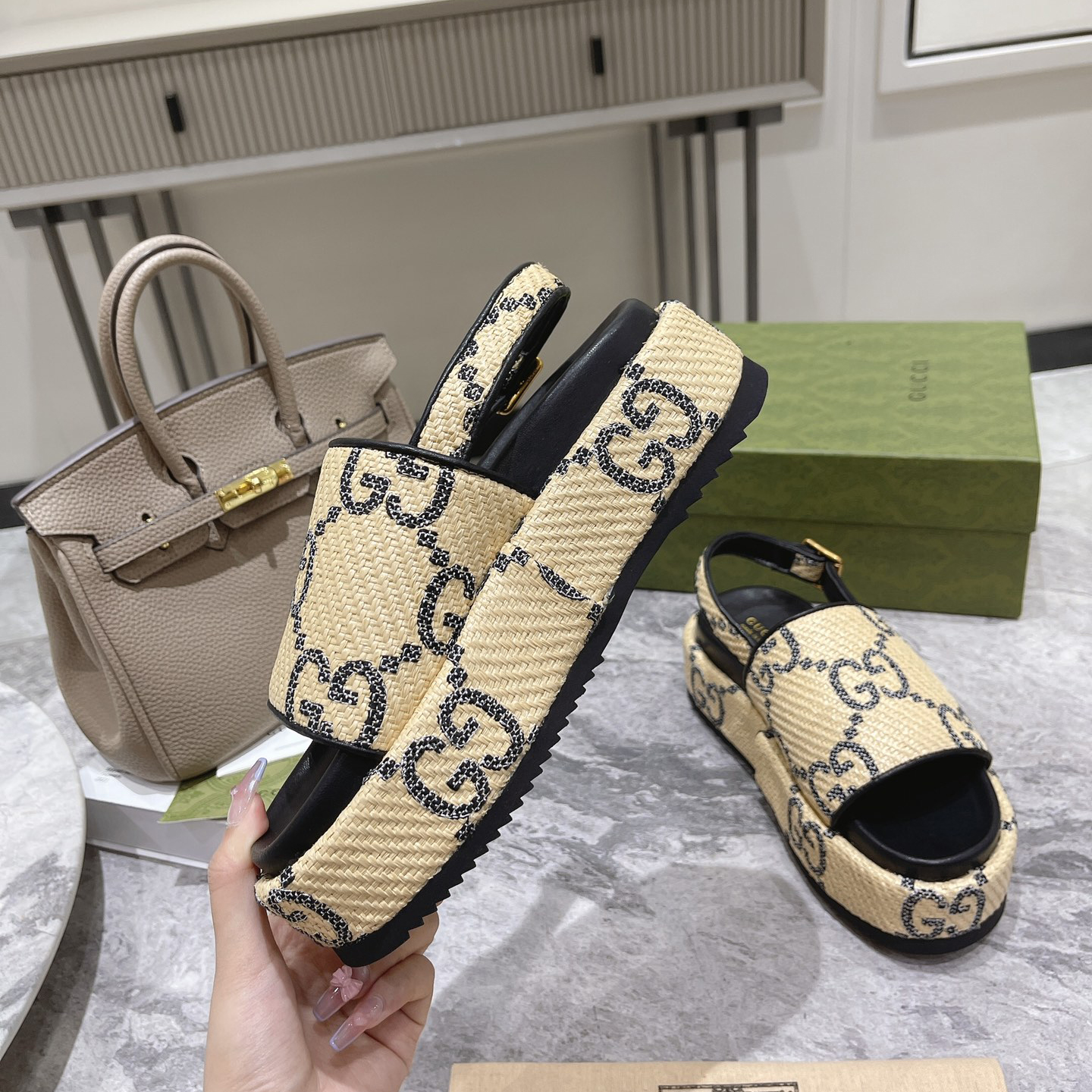 Gucci GG Platform Sandal - DopestKickz